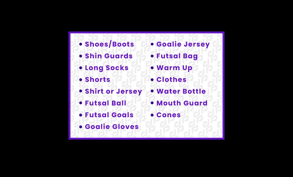 Liste der Futsal-Ausrüstung