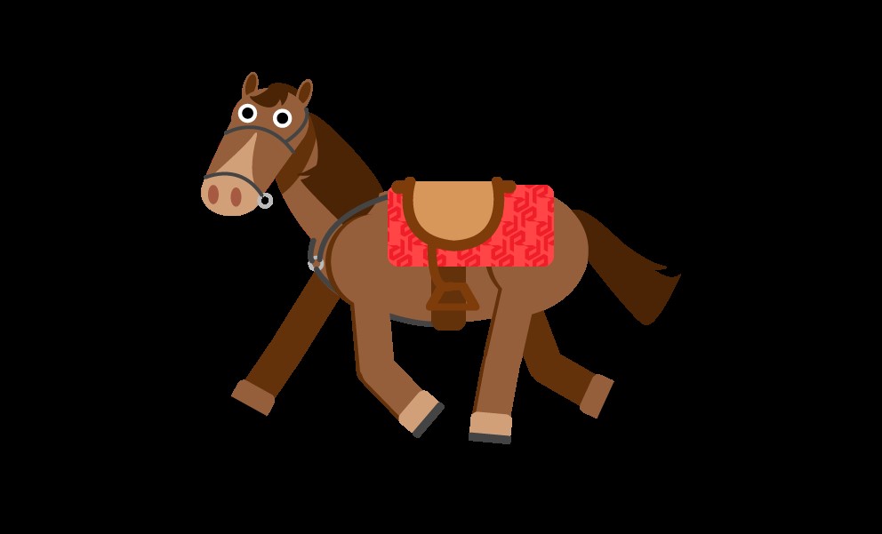 Sadelhanddukar för hästkapplöpning