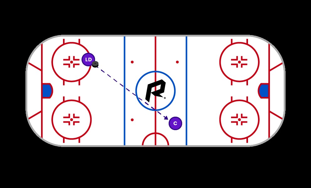 Eishockey-Doppelnahtpass